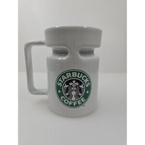 Vintage Starbucks Travel Mug Siren Logo Coffee Cup Hotjo Commuter Cup w Lid****